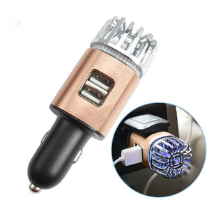 Ionkini 2-in-1 Car Air Purifier & Dual USB Quick Charger (Model JO-6291)