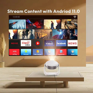 Vevshao A10 Smart 4K Mini Portable Projector with Built-in Battery
