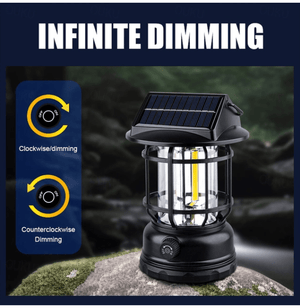 Vintage Solar-Powered Retro Camping Lantern (Rechargeable)