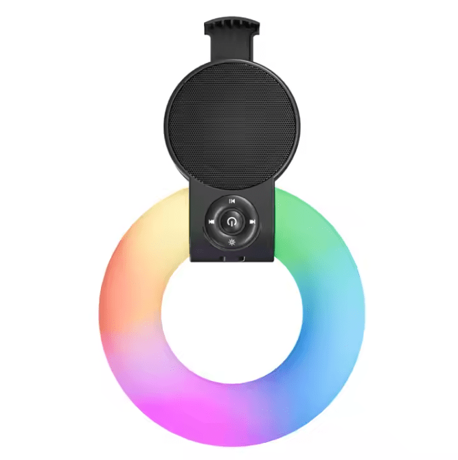 3-in-1 RGB Ring Light with Bluetooth Speaker & Phone Holder (Model L-16)