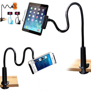 Flexible Long Arm Gooseneck Bedside Phone & Tablet Holder (Model Universal Lazy Bracket)
