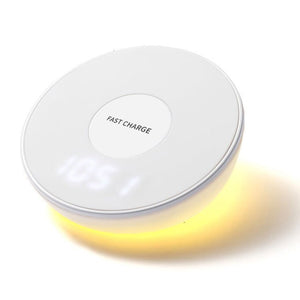 Thoitre 3-in-1 Fast Wireless Charger with Alarm Clock & Night Light (Model S21)