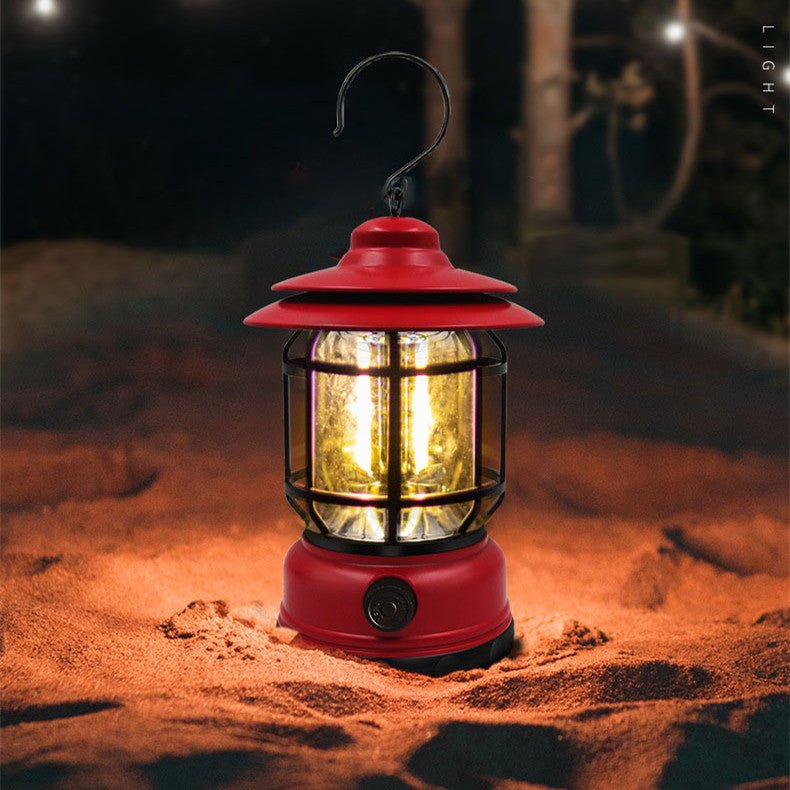 Elite Vintage Ambient Camping Lantern – Rechargeable & Dimmable