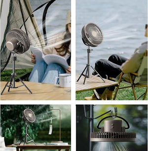 8000mAh Rechargeable Tripod Camping Fan (Multifunctional)