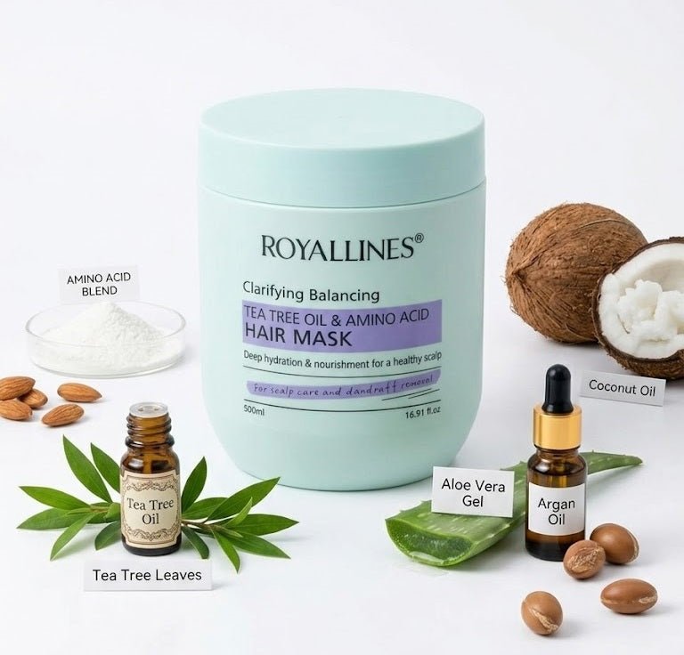 Royallines - Clarifying Balancing Tea Tree Oil & Amino Acid Hair Mask (500ml)