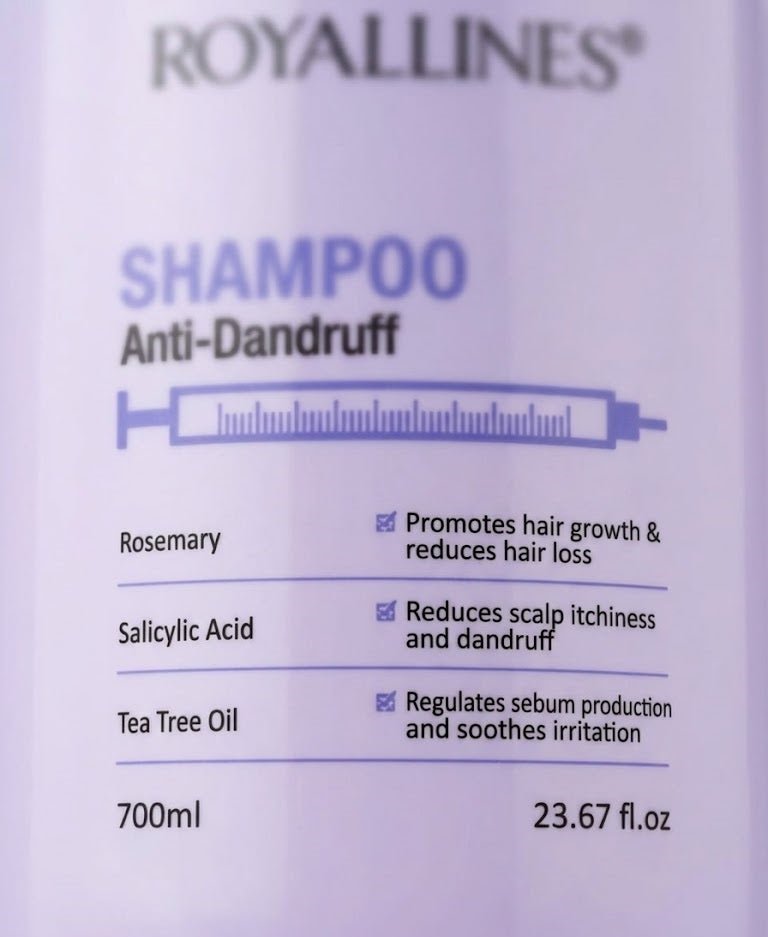 Royallines Anti-Dandruff Shampoo Rosemary + Salicylic Acid + Tea Tree Oil (700ml)