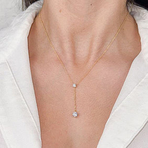 S925 Sterling Silver Y-Shaped Tassel Clavicle Necklace(Purity 925)