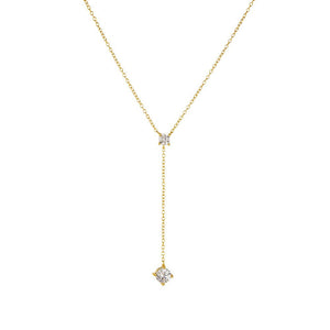 S925 Sterling Silver Y-Shaped Tassel Clavicle Necklace(Purity 925)