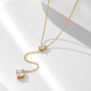 S925 Sterling Silver Y-Shaped Tassel Clavicle Necklace(Purity 925)