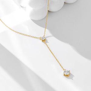 S925 Sterling Silver Y-Shaped Tassel Clavicle Necklace(Purity 925)