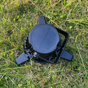 Solar-Powered Foldable Camping Fan & LED Tent Light (Rechargeable)