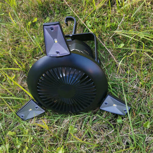 Solar-Powered Foldable Camping Fan & LED Tent Light (Rechargeable)