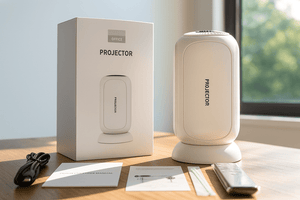 Vertical Smart HD Portable Mini Projector with 180° Rotation
